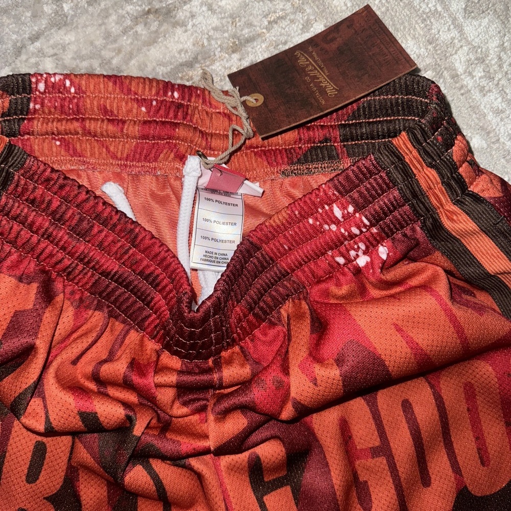 Mitchell and Ness Branded Big Face Fashion Basketball‎ Mesh Shorts Men Small - Picture 4 of 6